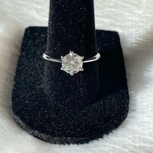 1 ct Moissanite solitaire women’s adjustable ring